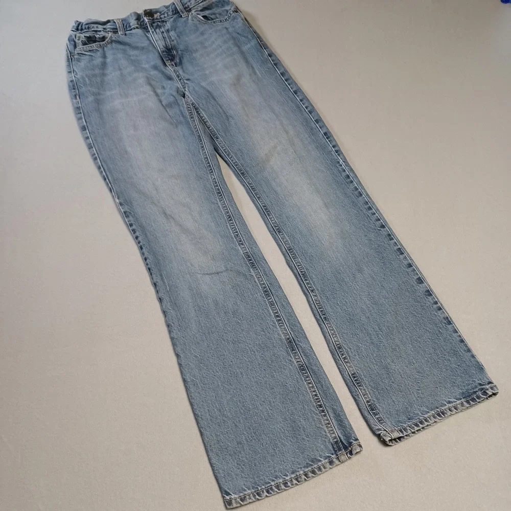 Old Navy Boys Didley Bootcut Jeans Light‎ Wash Adjustable Waist Size 18 Regular